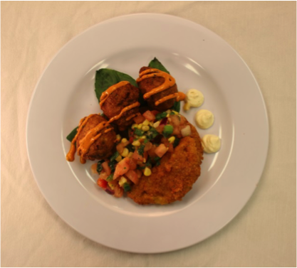 Fried Oysters with Green Tomatoes and Relish
