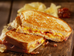 Grilled Cheese and Bacon Sandwich