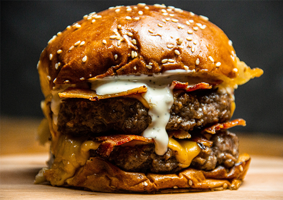 Double Bacon Cheddar Burger - Tulkoff Food Products