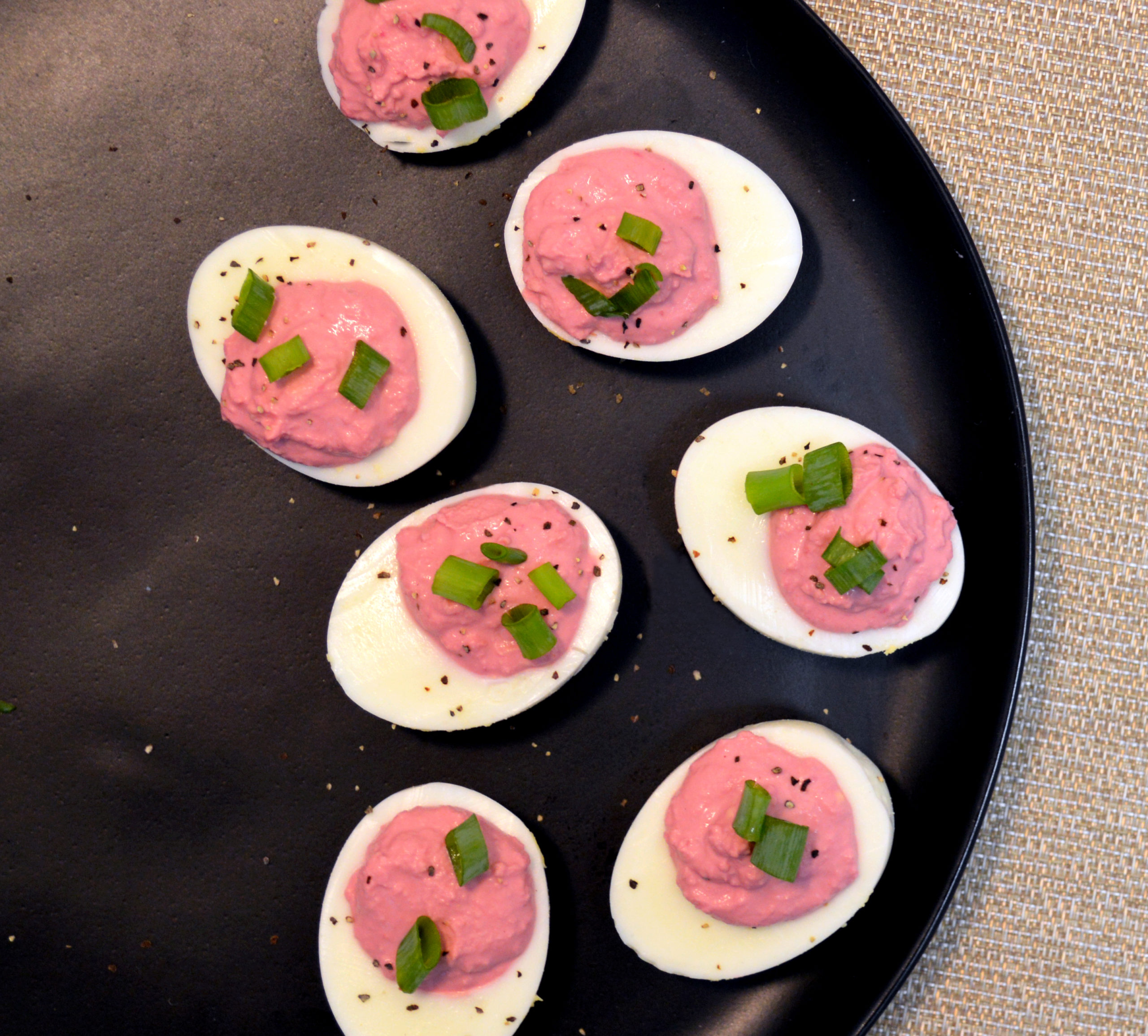 Red Beet Horseradish Deviled Eggs - Tulkoff Food Products
