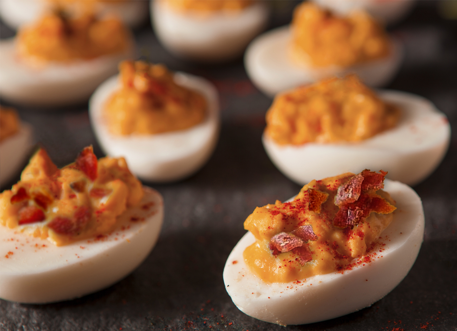 Kimchi-Bacon Deviled Eggs - Tulkoff Food Products